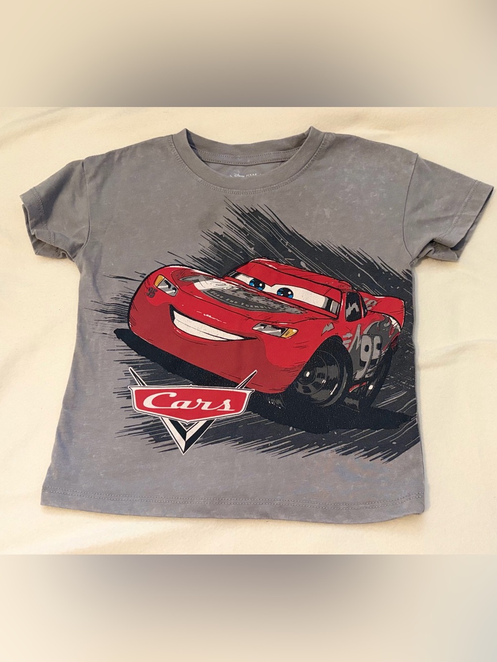 Disney x Pixar Cars Lightning McQueen Red Kids T-Shirt Size 2T